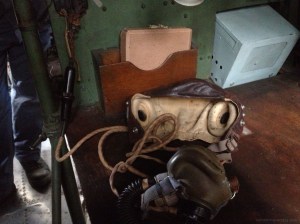 Arnold's flying helmet reunited with Old Fred. Photo courtesy Geoff Easton