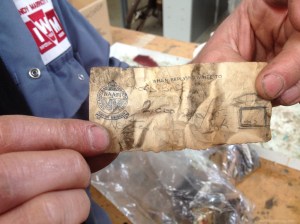 NAAFI sheet found in Old Fred