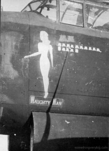 JA901 - Naughty Nan - at Waddington in happier times. Photo from the Waddington Collection, courtesy RAF Waddington Heritage Centre
