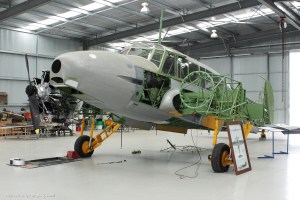 The Nhill Aviation Heritage Centre Avro Anson, undergoing restoration in their brand new hangar