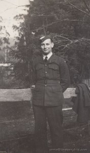Two photos of Arthur Atkins as trainee aircrew copy