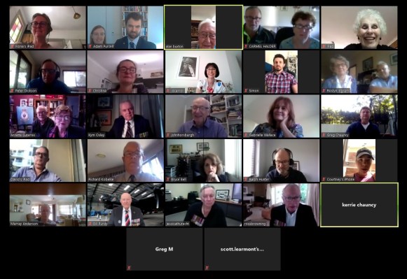 Anzac Day Zoom meeting